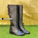 US M40 Cavalry 3 Buckle Boots - Black - Image 2