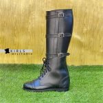 US M40 Cavalry 3 Buckle Boots - Black - Image 4